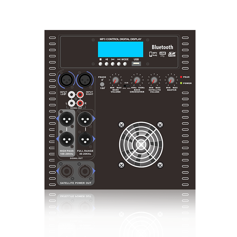 PL28SUB-6-1.1 : Fréquence d'amplification des basses commutable et modes de sortie sélectionnables Module fonctionnel de haut-parleur Line Array 1.1 canaux