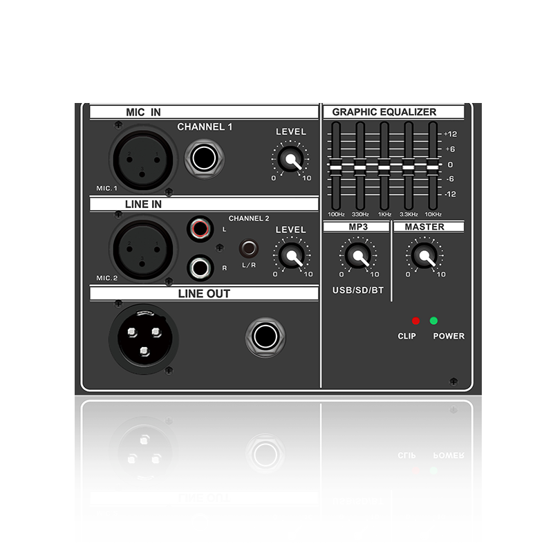 PL18 : module fonctionnel de division de fréquence électrique d'égaliseur graphique à 5 bandes