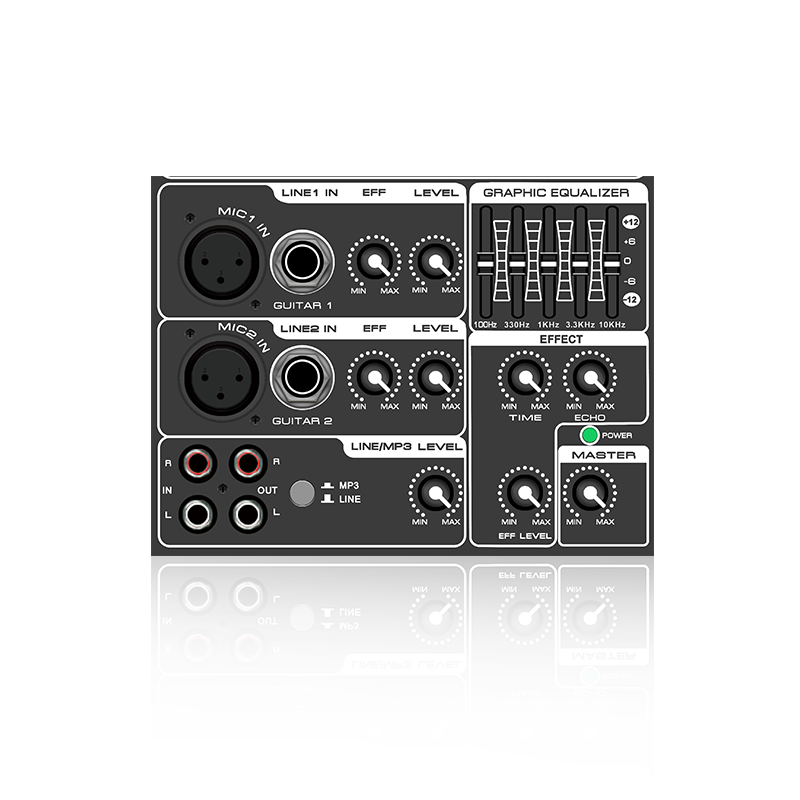 PL3 : égaliseur graphique 5 bandes et module fonctionnel analogique horizontal à effet micro pour amplificateur de classe AB