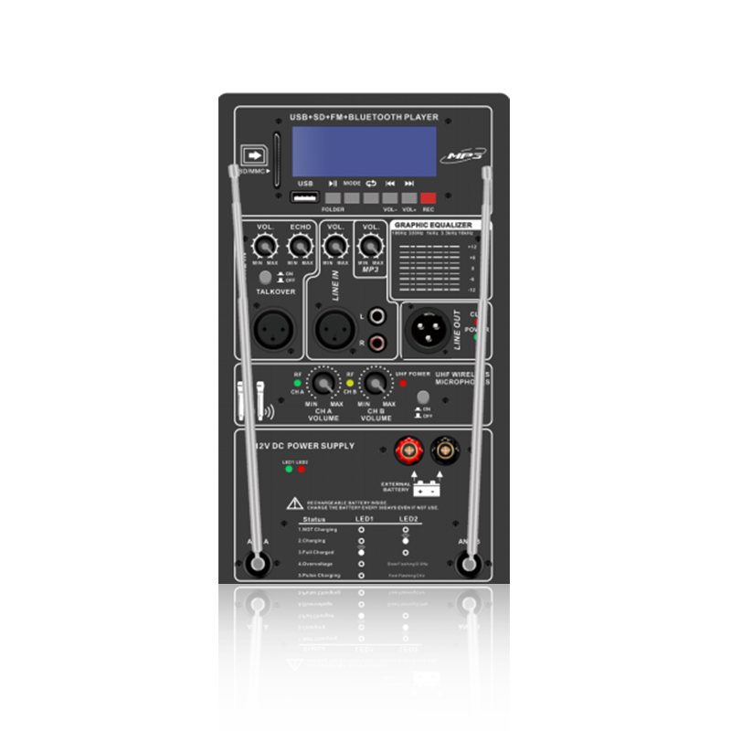 PL35 + Talkover : module fonctionnel de haut-parleur rechargeable avec sortie de mixage d'entrée et de ligne symétrique