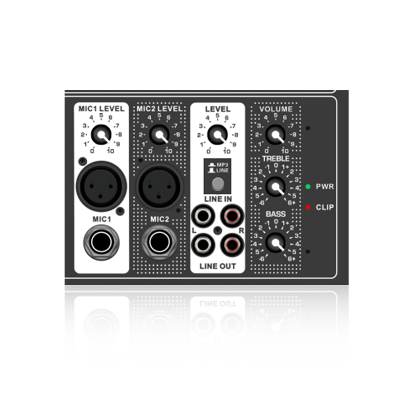 PL4 : Module fonctionnel analogique horizontal à deux entrées micro et à canal de ligne unique pour amplificateur de classe AB