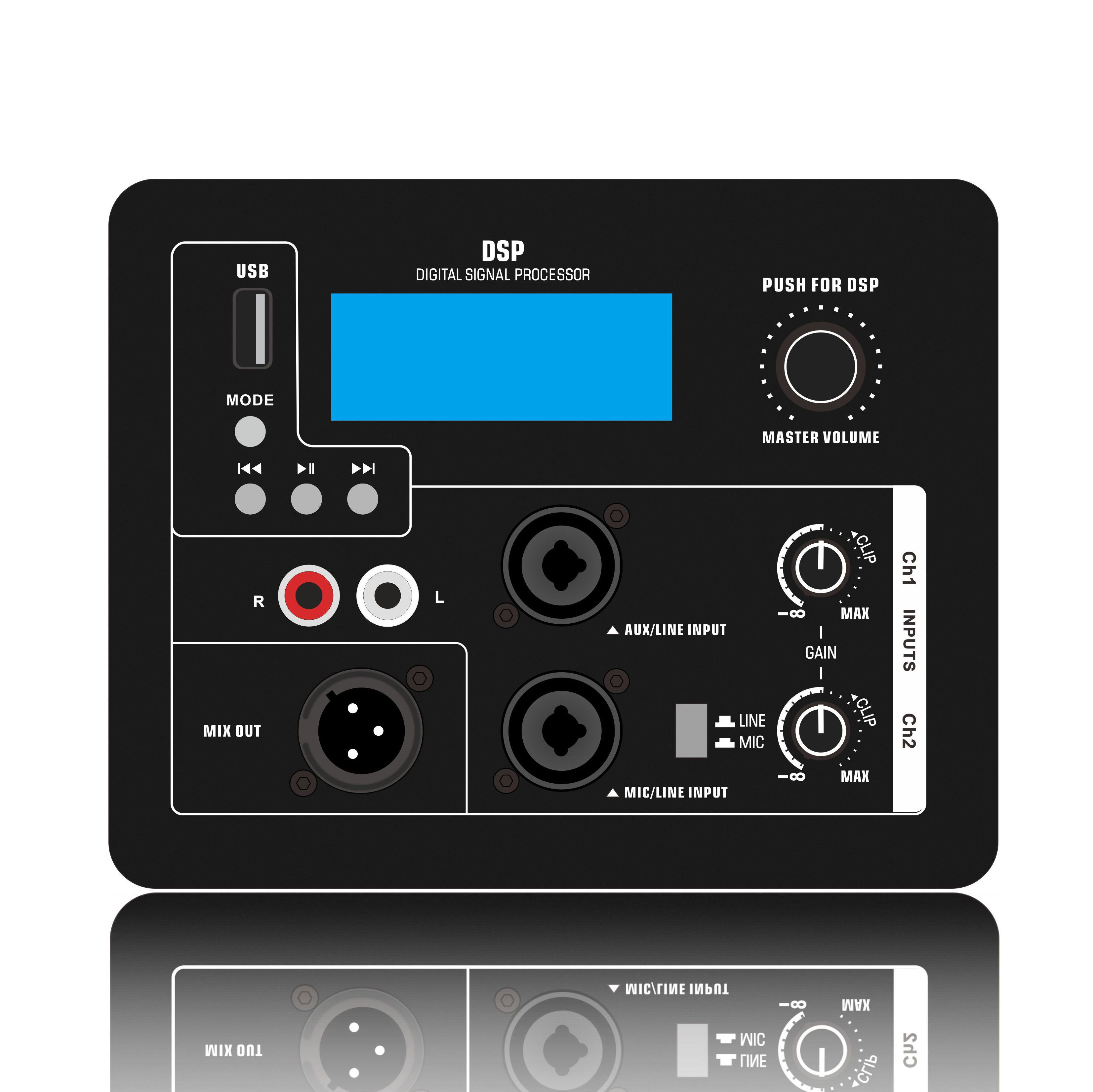 Amplificateur de haut-parleur actif pleine gamme DSP1906