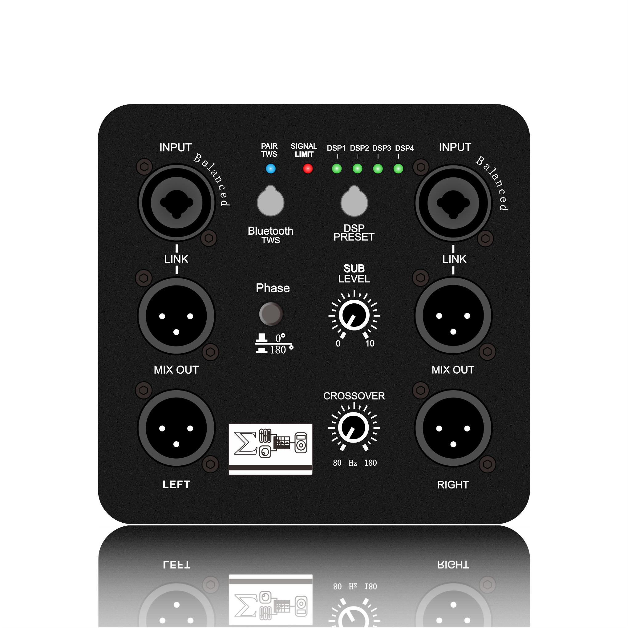 Amplificateur DSP pour caisson de basses alimenté DSP1804SUB