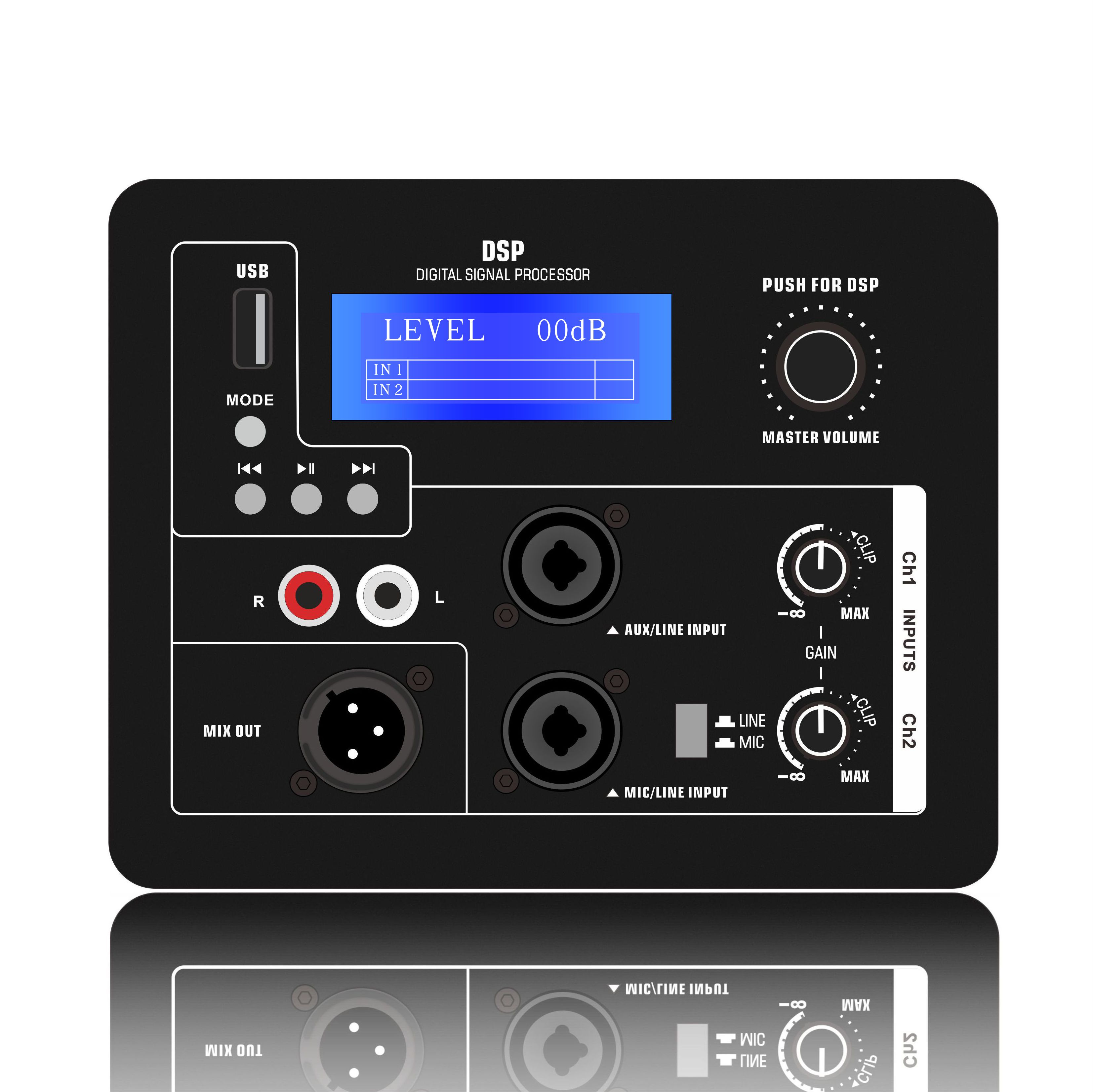 DSP1906 : lecteur MP3 U Disk et contrôle DSP LCD intégré Module fonctionnel DSP basé sur ADAU1701