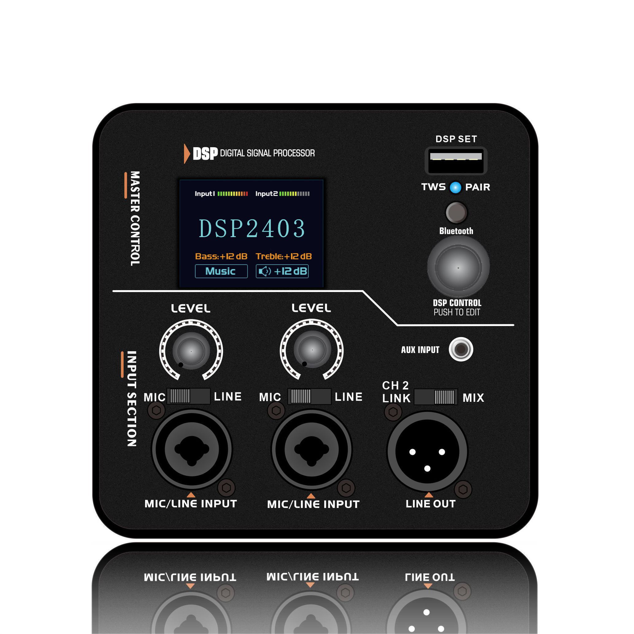 Amplificateur de haut-parleur actif large bande DSP2403
