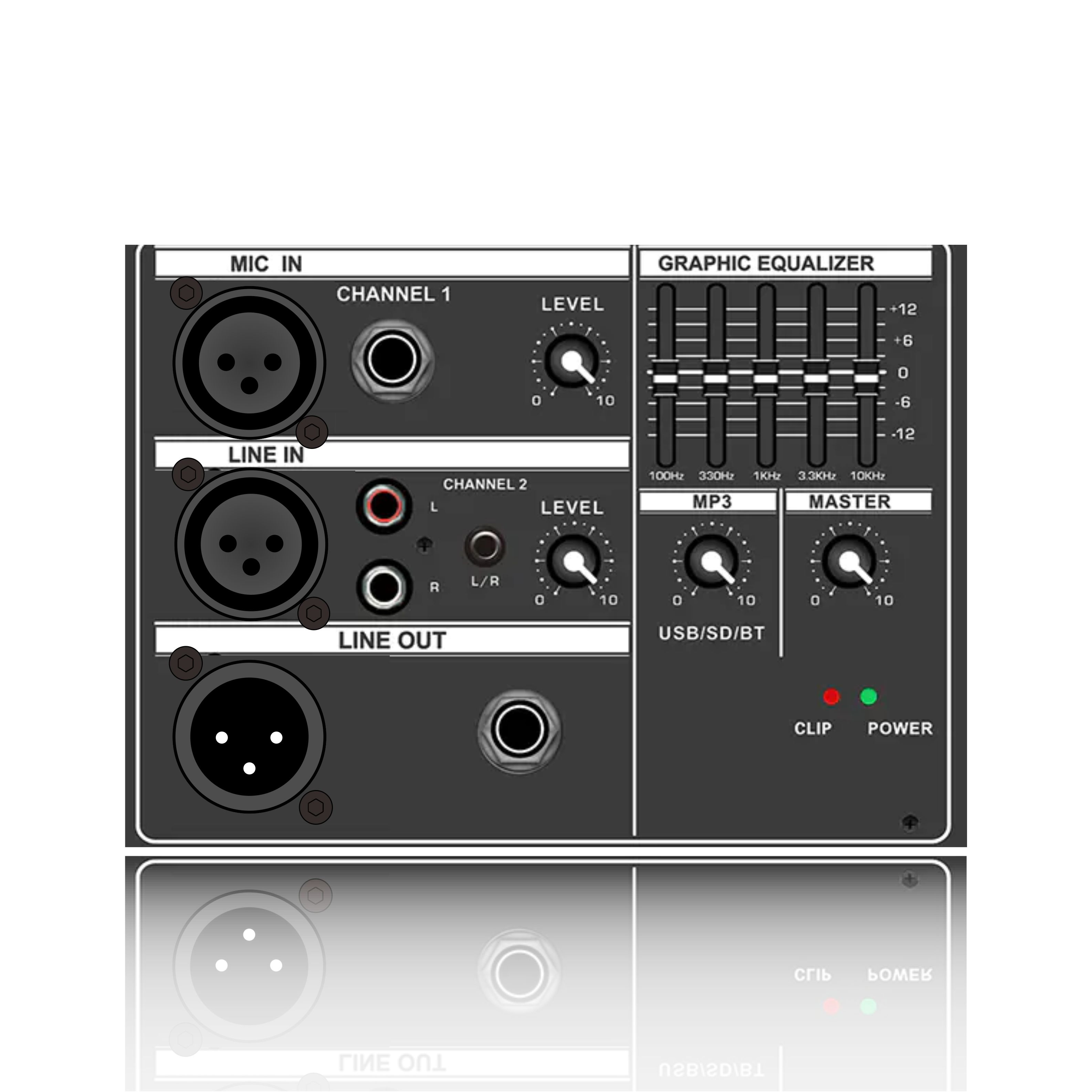 PL18 : Module fonctionnel de division de fréquence électrique d'égaliseur graphique à 5 bandes