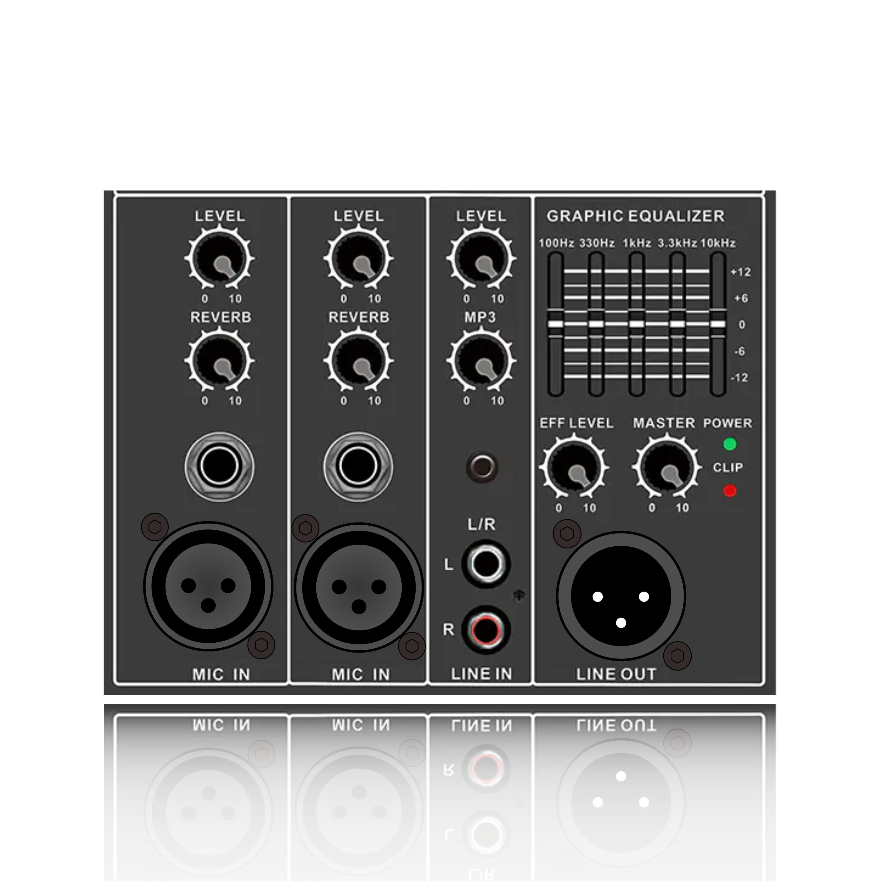 PL26 : Module fonctionnel de division de fréquence électrique à effet principal de contrôle d'écho de canal de micro individuel