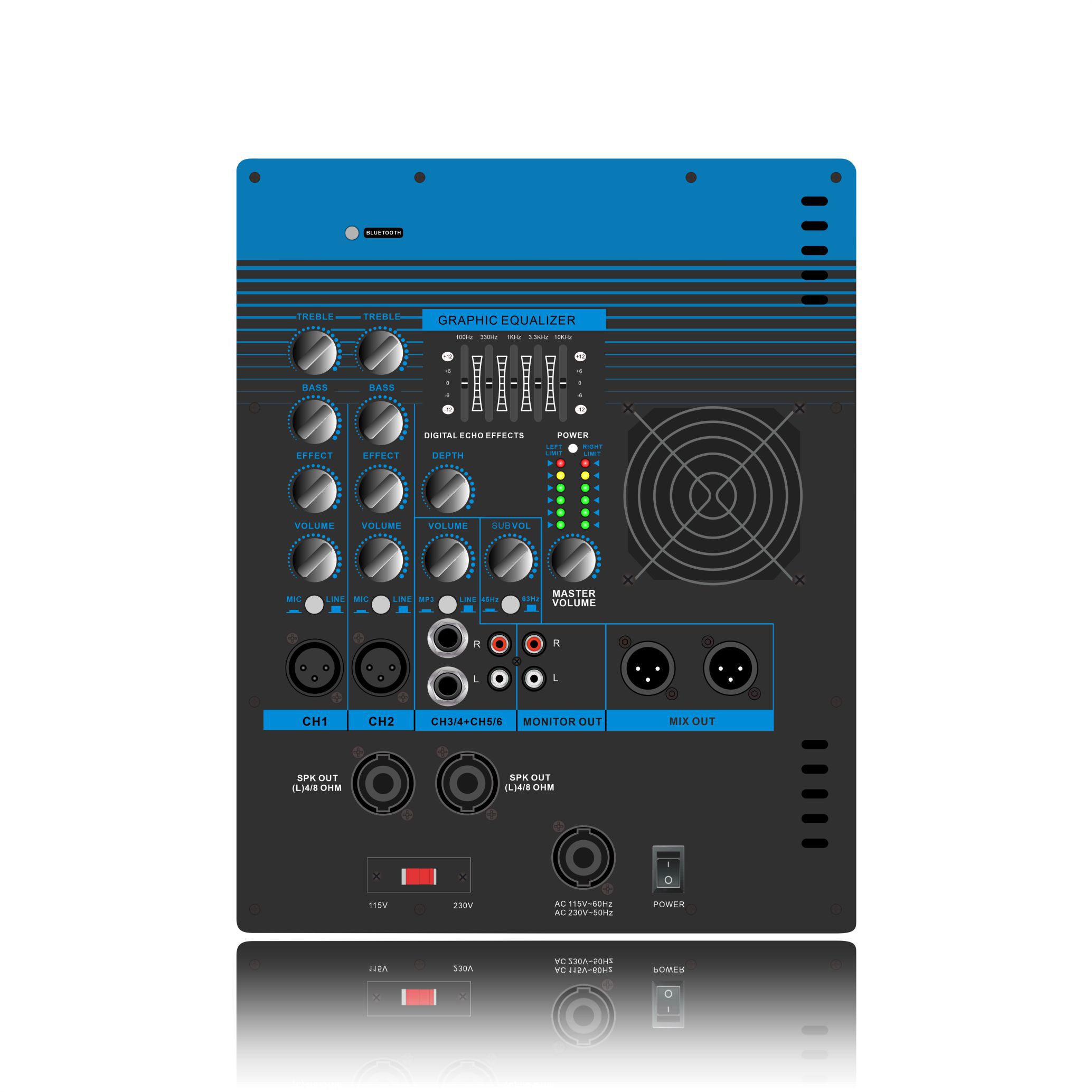 Amplificateur de puissance du système de haut-parleurs Line Array EON206SUB 2.1-2.2