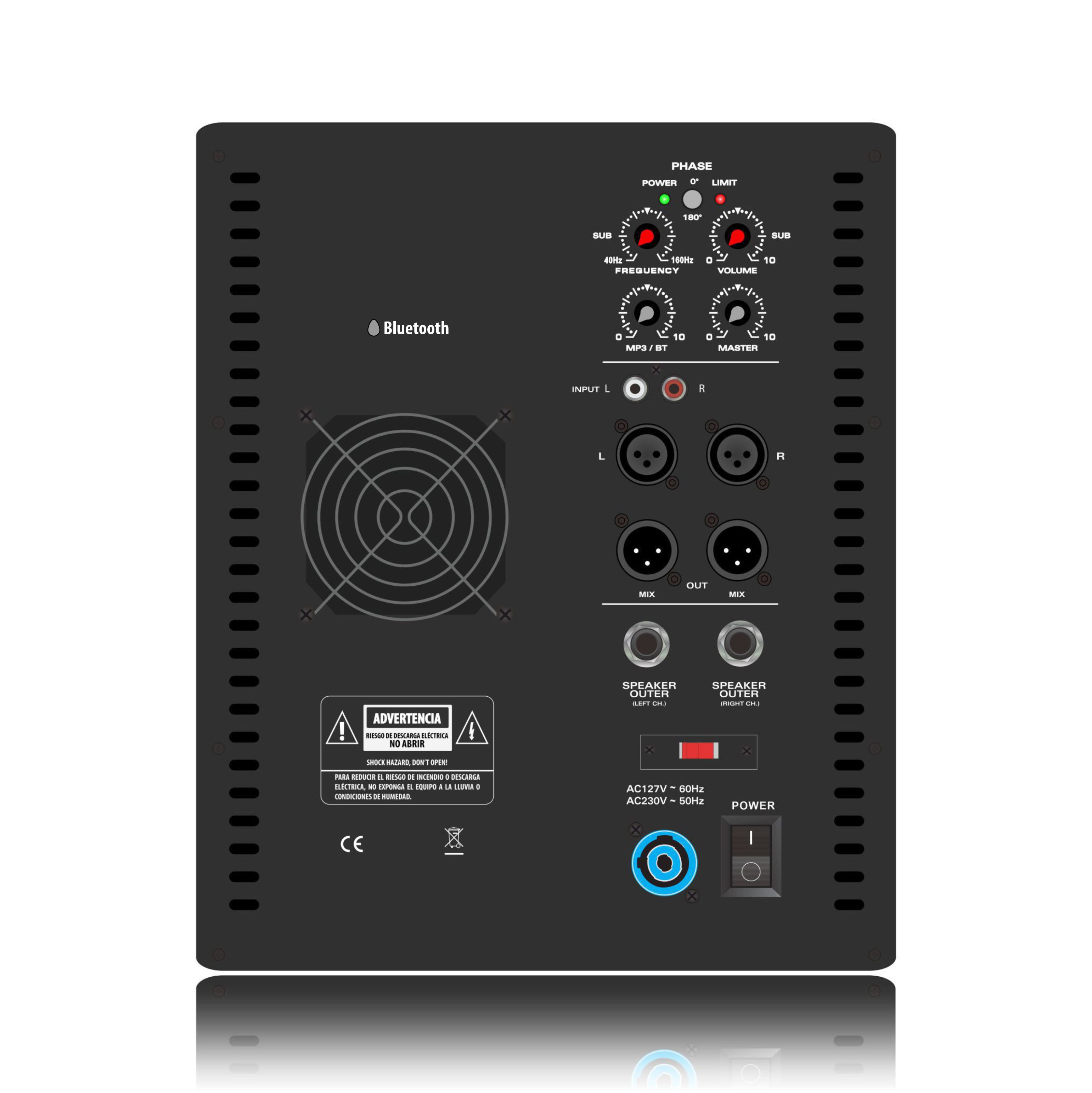 Amplificateur de puissance du système de haut-parleurs Line Array SUB12 2.1