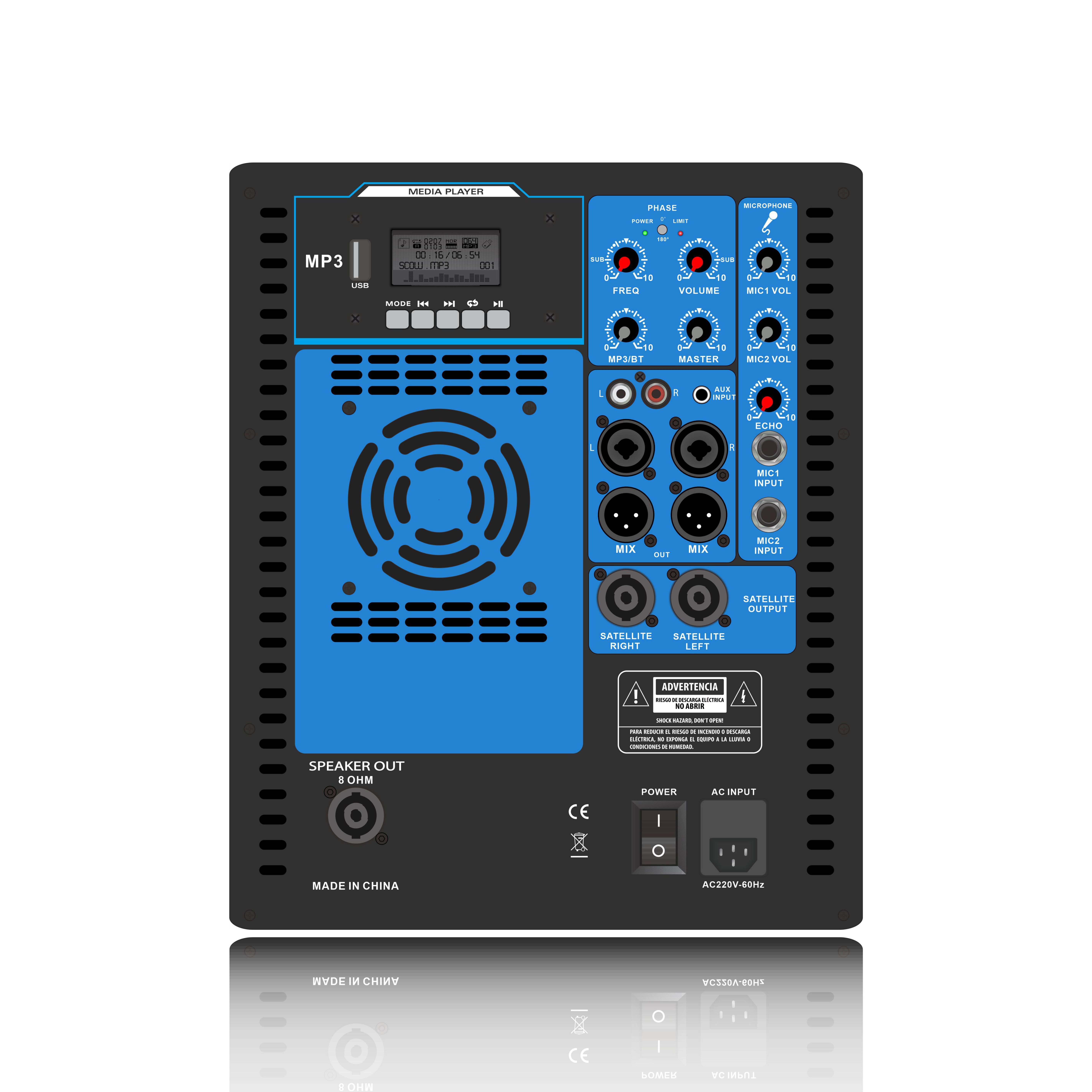 Amplificateur de puissance du système de haut-parleurs Line Array SUB15 2.1-2.2