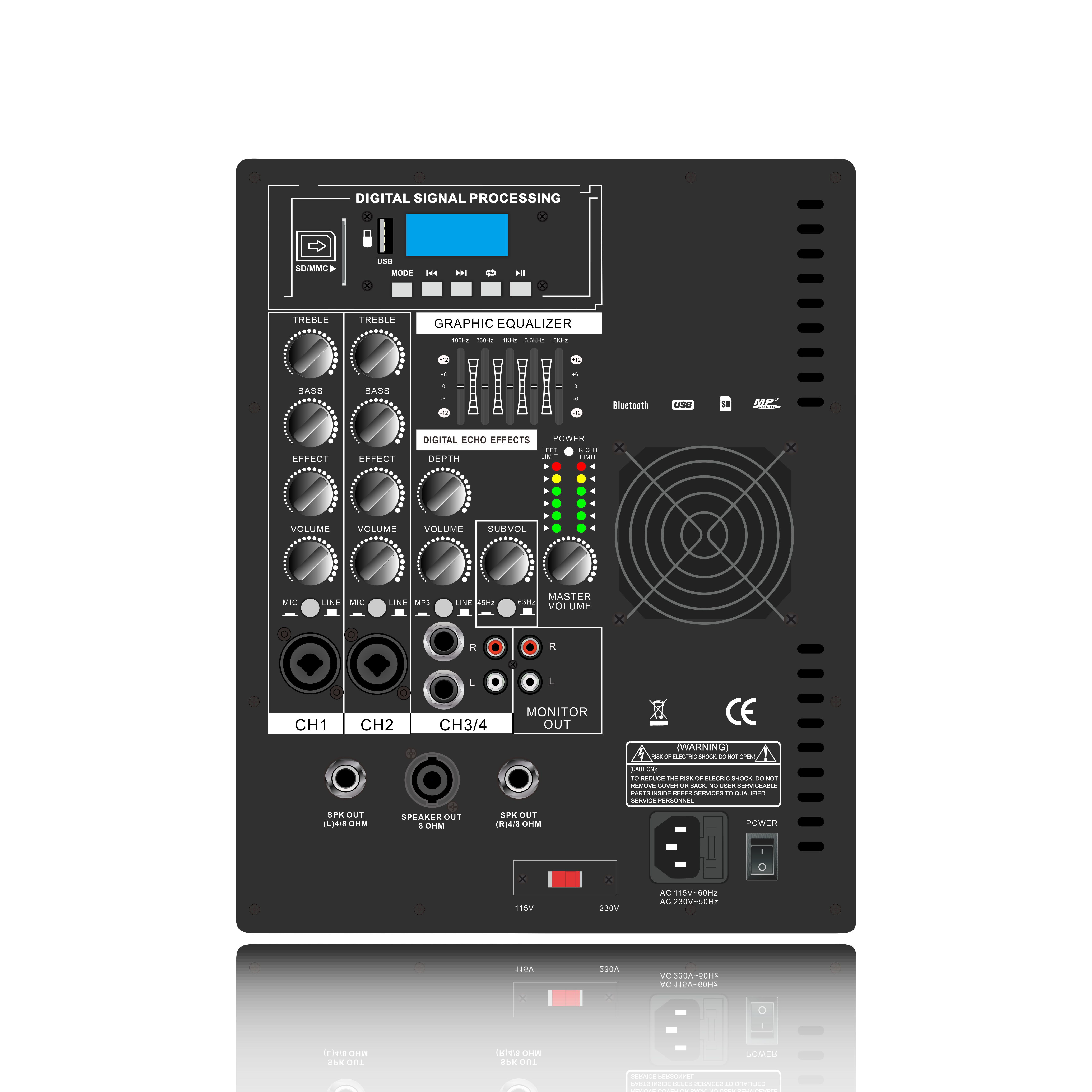 Amplificateur de puissance du système de haut-parleurs Line Array EON206SUB 2.1-2.2
