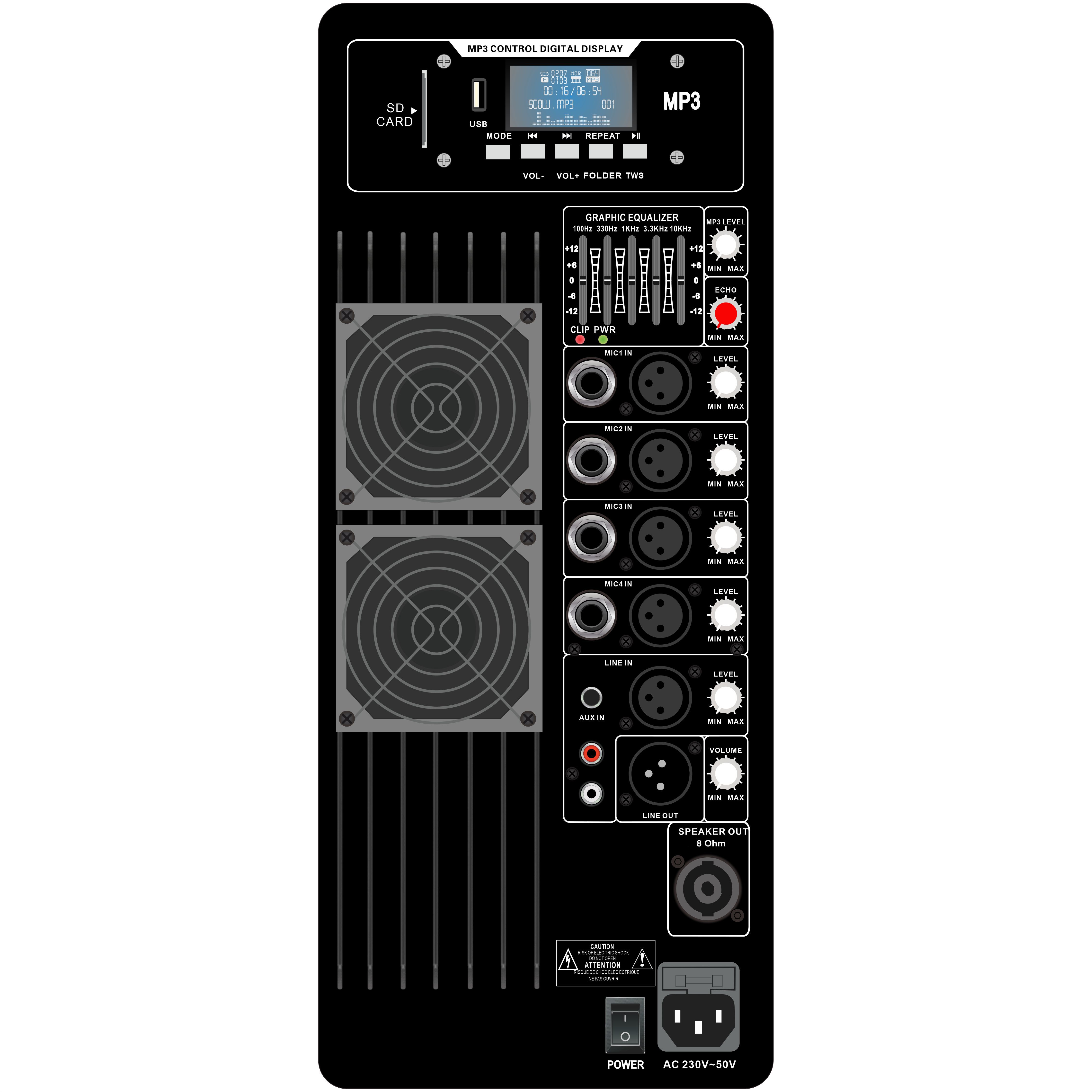 Amplificateur de haut-parleur multicanal de classe AB PL67