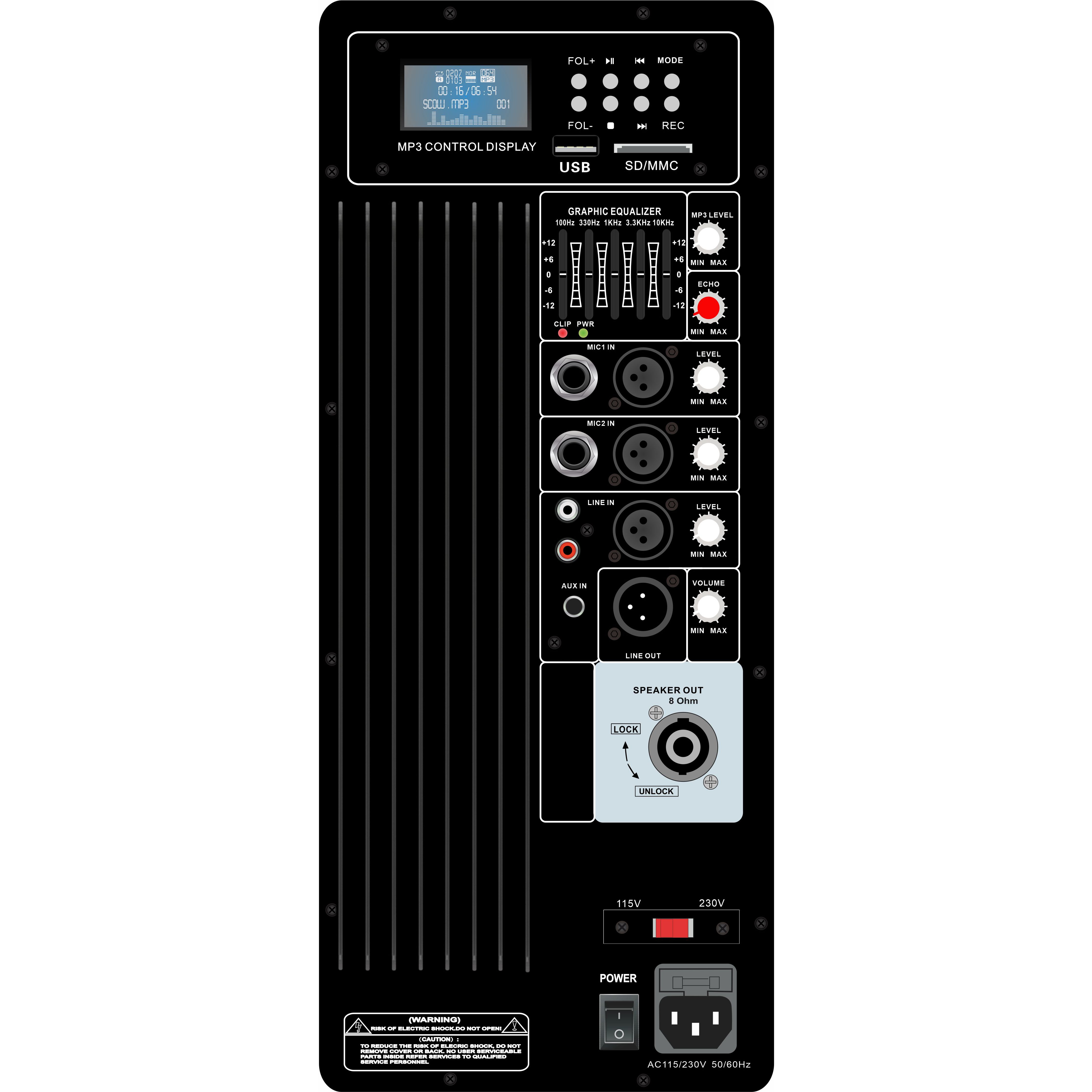 Amplificateur de haut-parleur pour système de sonorisation de classe AB PL70