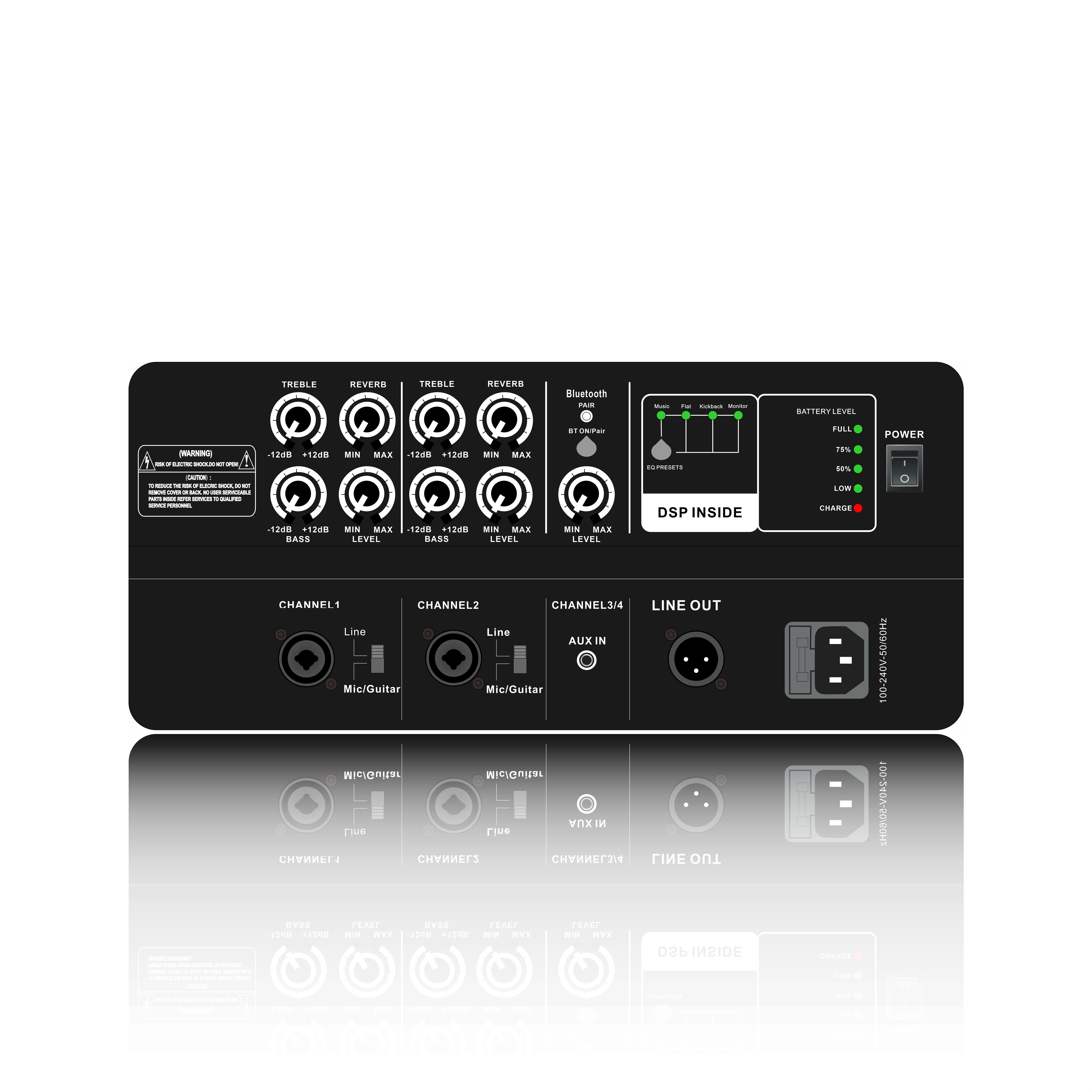 Amplificateur de système de haut-parleurs portables amplifiés PL85DSP