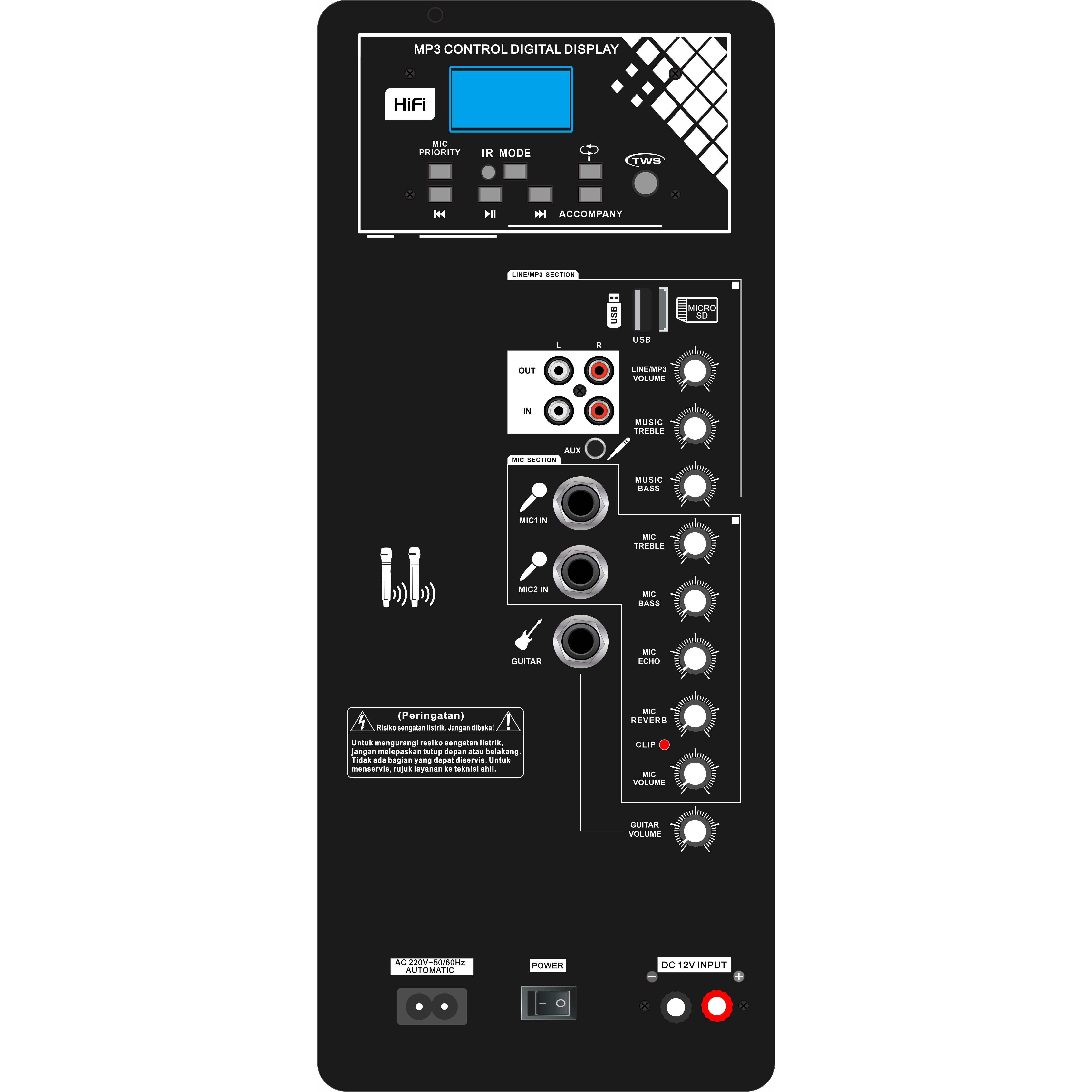 Amplificateur de haut-parleur karaoké gamme complète classe D BOOM10