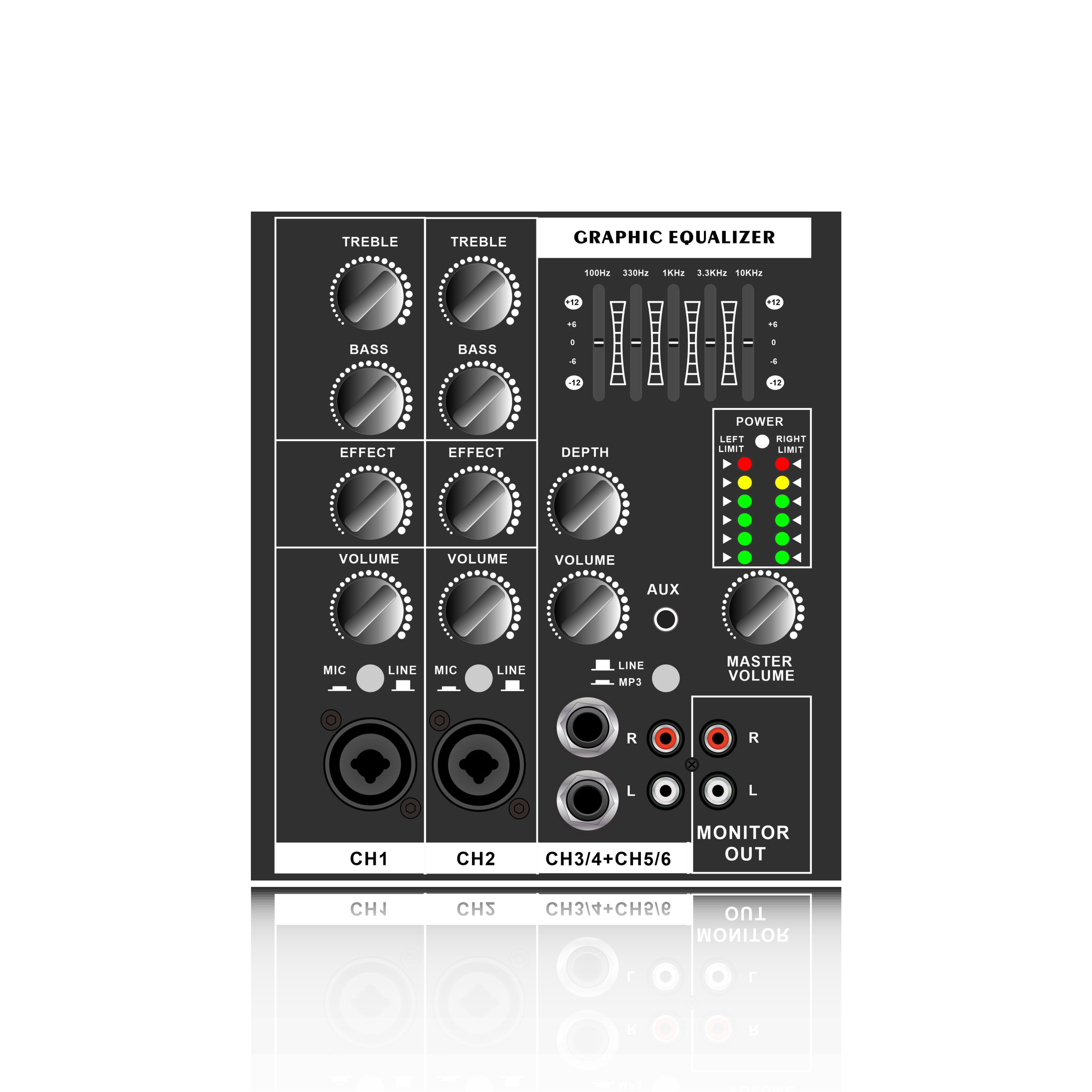 Amplificateur amplifié pour système stéréo portable EON206