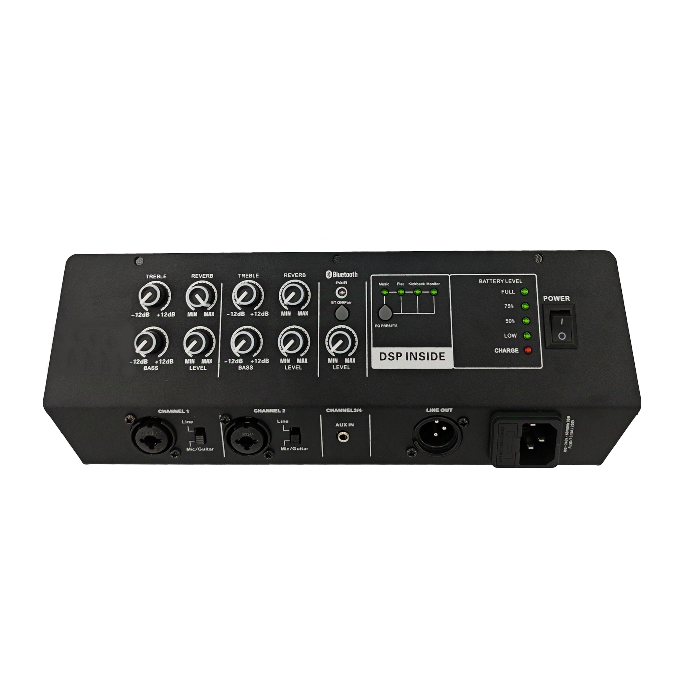 Amplificateur de système de haut-parleurs portables amplifiés PL85DSP