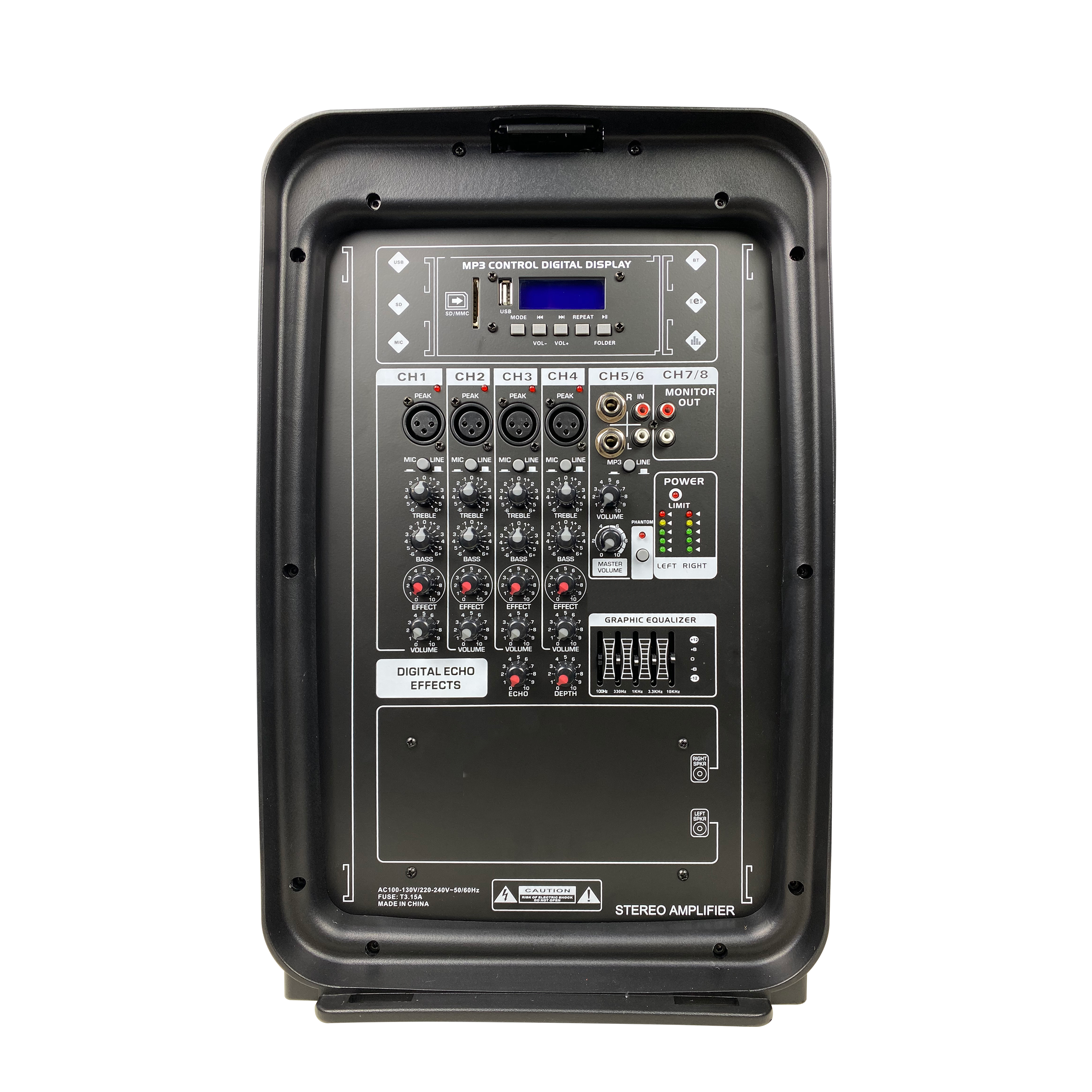 Amplificateur mélangeur alimenté par système bidirectionnel compact de 10 pouces EON210A