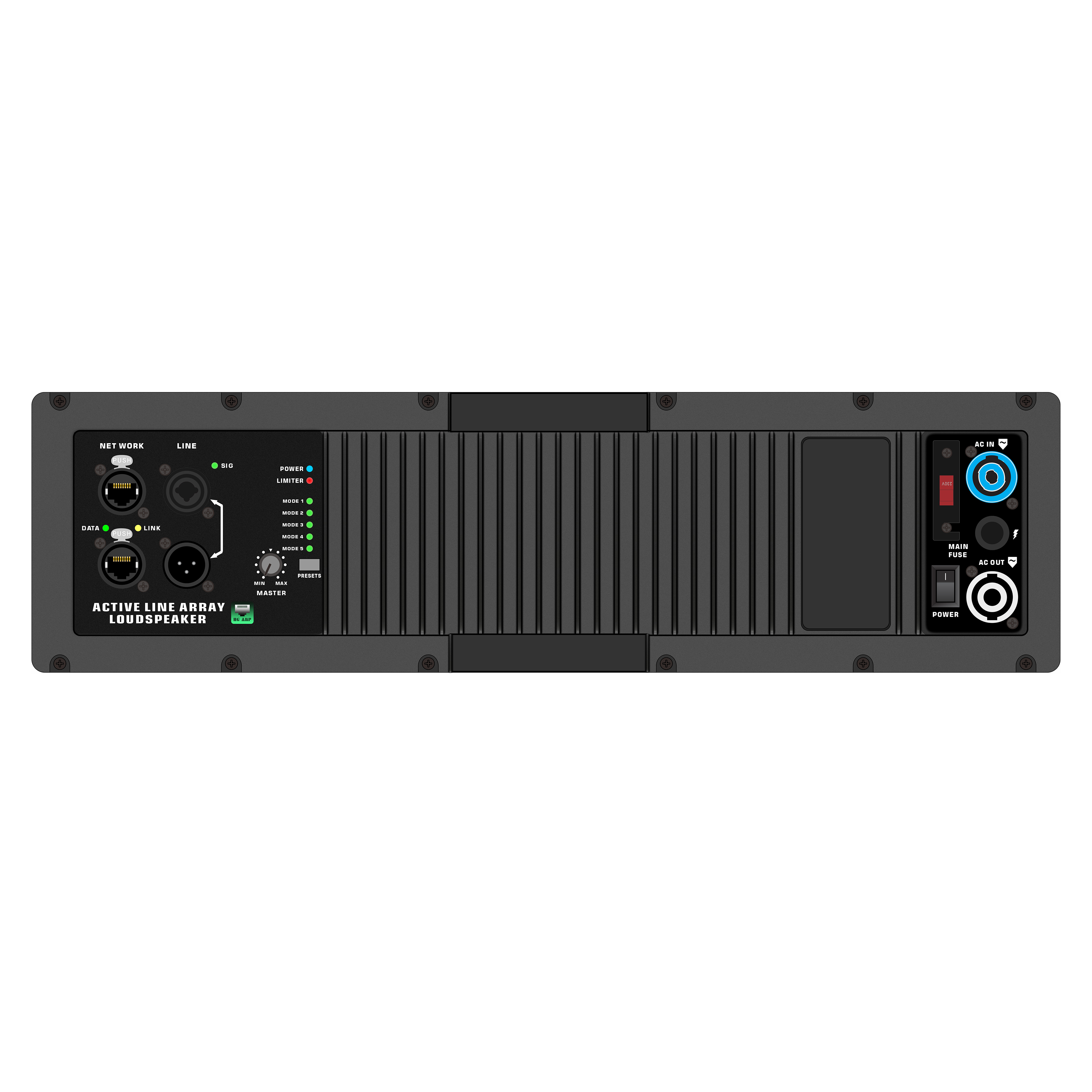 Amplificateur de système de réseau de lignes actives HG485-212 avec connecteurs RJ45